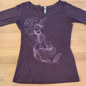 Purple Long Sleeve Top